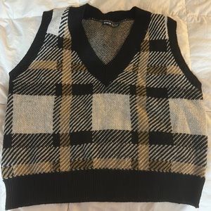 SHEIN plaid sweater vest